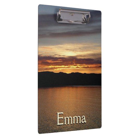 Alaskan Sunset II Schöne Alaska Fotografie Klemmbrett (Rechts)