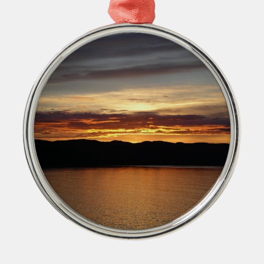 Alaskan Sunset II Schöne Alaska Fotografie Ornament Aus Metall (Vorne)