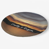 Alaskan Sunset II Schöne Alaska Fotografie Pappteller (Schrägansicht)