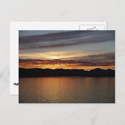 Alaskan Sunset II Schöne Alaska Fotografie Postkarte (Vorne/Hinten)