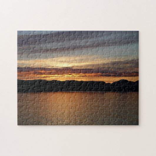 Alaskan Sunset II Schöne Alaska Fotografie Puzzle (Horizontal)