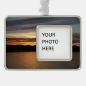 Alaskan Sunset II Schöne Alaska Fotografie Rahmen-Ornament Silber (Vorderseite)