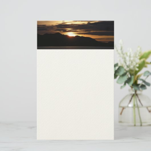 Alaskan Sunset III Schöne Alaska Fotografie Briefpapier (Stehend Vorderseite)