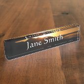 Alaskan Sunset III Schöne Alaska Fotografie Namensplakette (Seite)