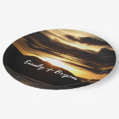 Alaskan Sunset III Schöne Alaska Fotografie Pappteller (Schrägansicht)