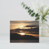Alaskan Sunset III Schöne Alaska Fotografie Postkarte (Stehend Vorderseite)