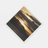 Alaskan Sunset III Schöne Alaska Fotografie Serviette (Ecke)