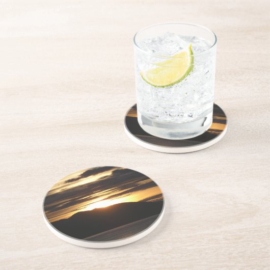 Alaskan Sunset III Schöne Alaska Fotografie Untersetzer (Seite)