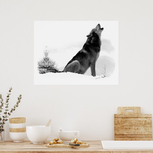 Alaskan Timber Wolf Poster (Küche)