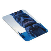 Alaskan Totem Pole Winter Night Foto entwickelt Magnet (Rechte Seite)