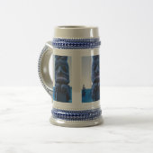 Alaskan Totem Pole Winter Szene Extravagant Krog Bierglas (Vorderseite Links)