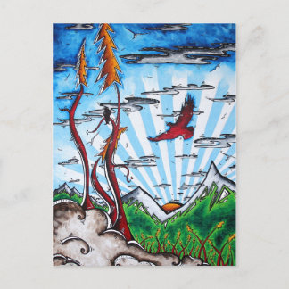Alaskan Travel Art Postcard, Besuch Alaska! Postkarte