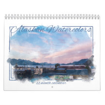 Alaskan Watercolor 12 Monate Kalender