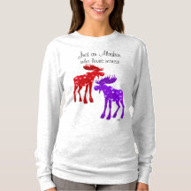 Alaskan Who Lieben Moose II - Long Sleeve T - Shir
