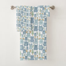 Alaskan Wild Animals Badetuch Set