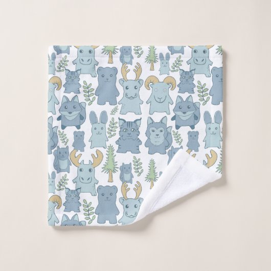 Alaskan Wild Animals Badetuch Set (Waschlappen)