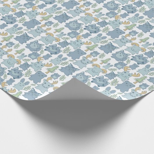 Alaskan Wild Animals Wrapping Paper Geschenkpapier (Ecke)