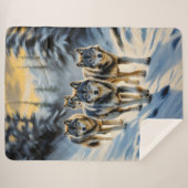 Alaskan Wild Wolf Pack Sherpadecke (Vorderseite (Horizontal))