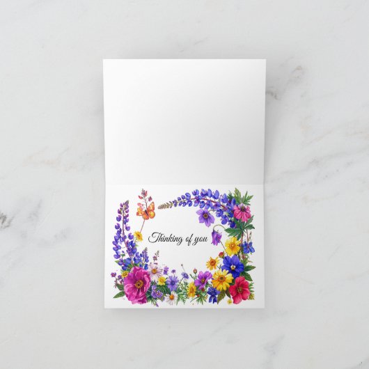 Alaskan Wildblumen Grußkarte Dankeskarte (Innenseite)