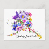 Alaskan Wildflowers Greeting Card Postkarte (Vorderseite)
