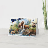 Alaskan Wildlife Collage Karte (Vorderseite)