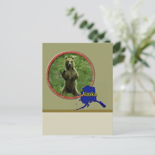 Alaskan Wildlife Postkarte (Stehend Vorderseite)