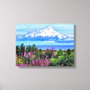Alaskan-Wildnis Leinwanddruck