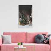 Alaskan Winter Night Stretched Canvas Print Leinwanddruck (Insitu (Wohnzimmer))