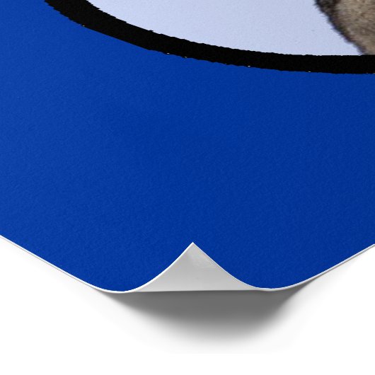 Alaskan Wolf Paw Print Poster (Ecke)