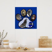 Alaskan Wolf Paw Print Poster (Küche)