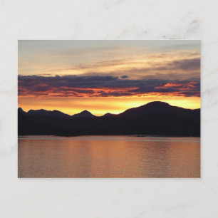 Alaskanischer Sonnenuntergang I Schöne Alaska-Foto Postkarte