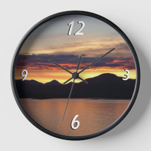 Alaskanischer Sonnenuntergang I Schöne Alaska-Foto Uhr