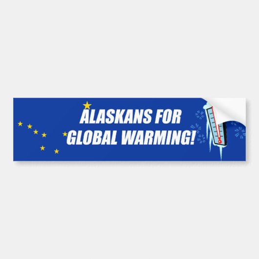 Alaskans für globale Erwärmung! Autoaufkleber (Vorne)
