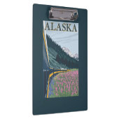 AlaskaRailroad und Fireweed-Vintage Reise Klemmbrett (Rechts)