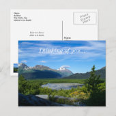 Alaska's Exit Glacier Valley Denken Sie an Sie Postkarte (Vorne/Hinten)