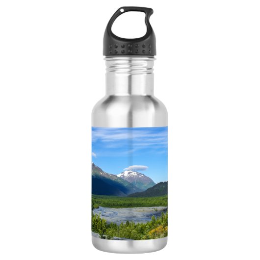 Alaska's Exit Glacier Valley Stainless Steel Water Edelstahlflasche (Vorderseite)