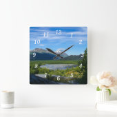 Alaskas Exit Glacier Valley Wall Clock Quadratische Wanduhr (Zuhause)