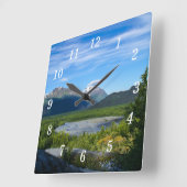 Alaskas Exit Glacier Valley Wall Clock Quadratische Wanduhr (Winkel)