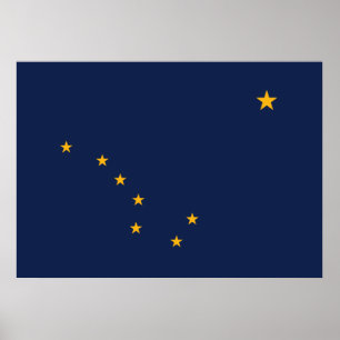 Alaska's Flag Print Poster