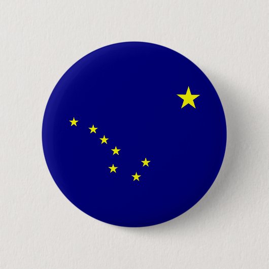 Alaskas Flagge Button (Vorderseite)