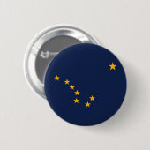 Alaskas Flagge Button (Vorne & Hinten)