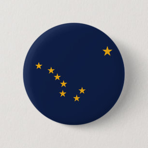 Alaskas Flagge Button