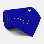 Alaskas Flaggenkrawatte Krawatte (Gerollt)