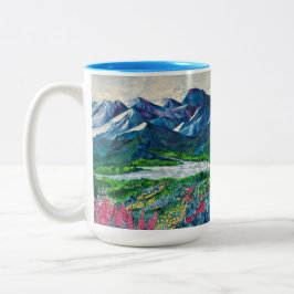 Alaska's Mountains & Fireweed 15oz Tasse