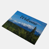 Alaskas Mt. McKinley Willkommen Doormat Fußmatte (Schrägansicht)