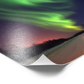Alaskas Nordlicht Nacht Fotodruck (Ecke)