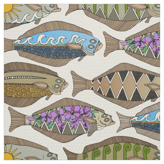 Alaskische Heilbuttperle Stoff (Muster)