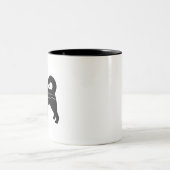 Alaskische Klee Kai Mama-Silhouette Zweifarbige Tasse (Mittel)