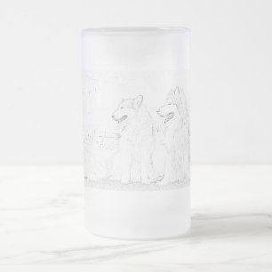 Alaskische Malamutes Mattglas Bierglas