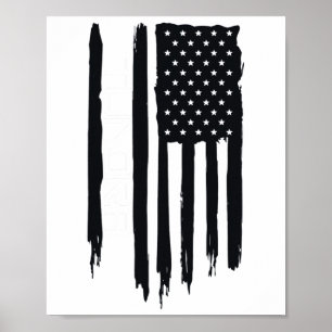 Alaskische raue Tundra Amerikanische Flagge USA Poster